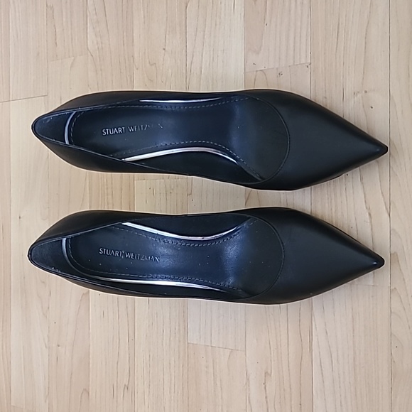 Stuart Weitzman High Heels pumps CURVIA NAPPA BLACK Leather Size 7.5 - Picture 3 of 10